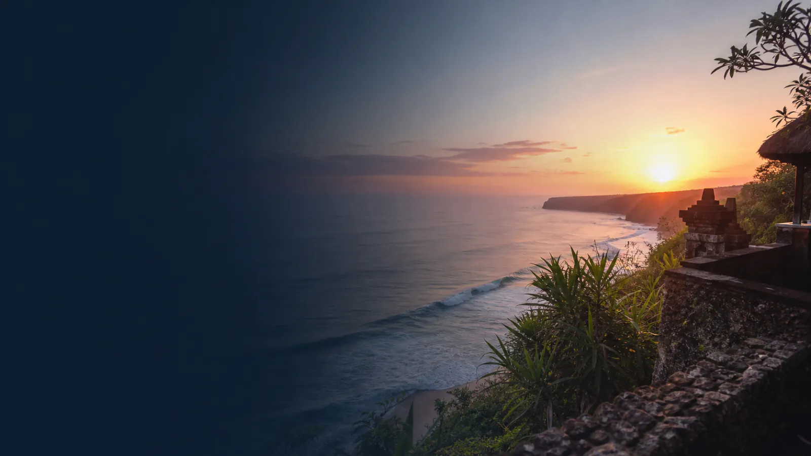 Bali coastline at first light