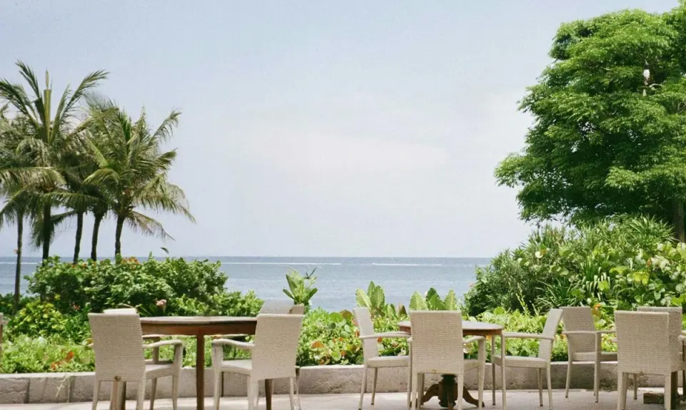 Nusa Dua Beach Grill overlooking the ocean